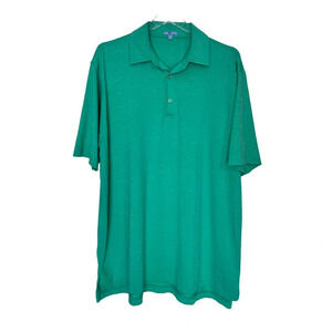 GenTeal Heathered Performance Stretch Polo in Aquamarine Green Size XL